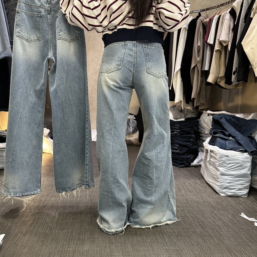 VINTAGE VIBE東大門代購女士新款人氣時尚休閑推薦牛仔褲VINTAGE VIBE牛仔褲