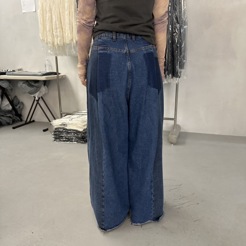 DOUBLE STANDARD/LE SMOKING/MAISONSTAFF韓國代購女士新品26春夏牛仔褲MAISONSTAFF牛仔褲