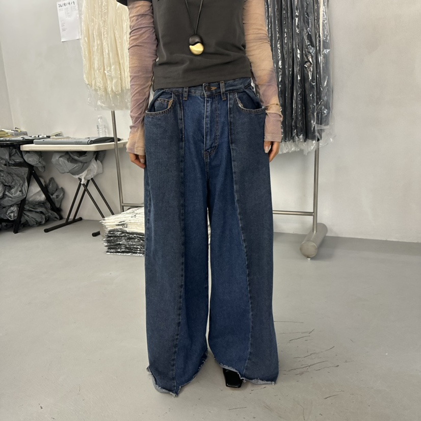 DOUBLE STANDARD/LE SMOKING/MAISONSTAFF韓國代購女士新品26春夏牛仔褲MAISONSTAFF牛仔褲圖色1