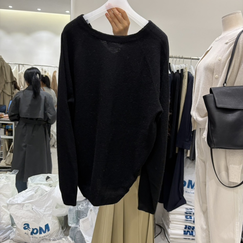 WOOD SAGE韓國直郵女裝新款職業熱賣26春夏針織衫V領深VWOOD SAGE針織衫