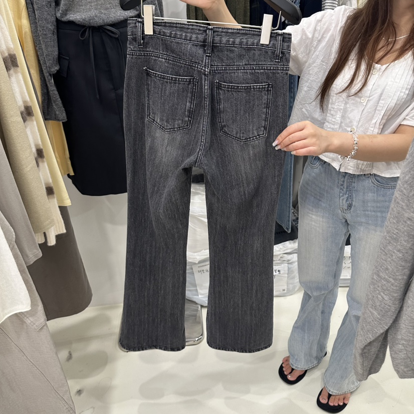 MUSHROOM EFFECT東大門代購女士新品職業真品休閑牛仔褲MUSHROOM EFFECT牛仔褲