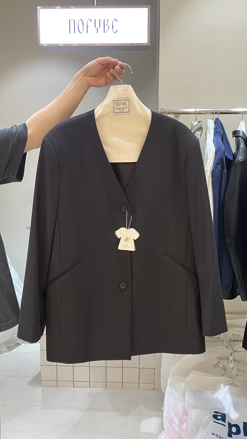NOFYBE東大門實拍女裝新款26春夏人氣職業時尚熱賣西裝西服NOFYBE西裝/西服圖色2墨色