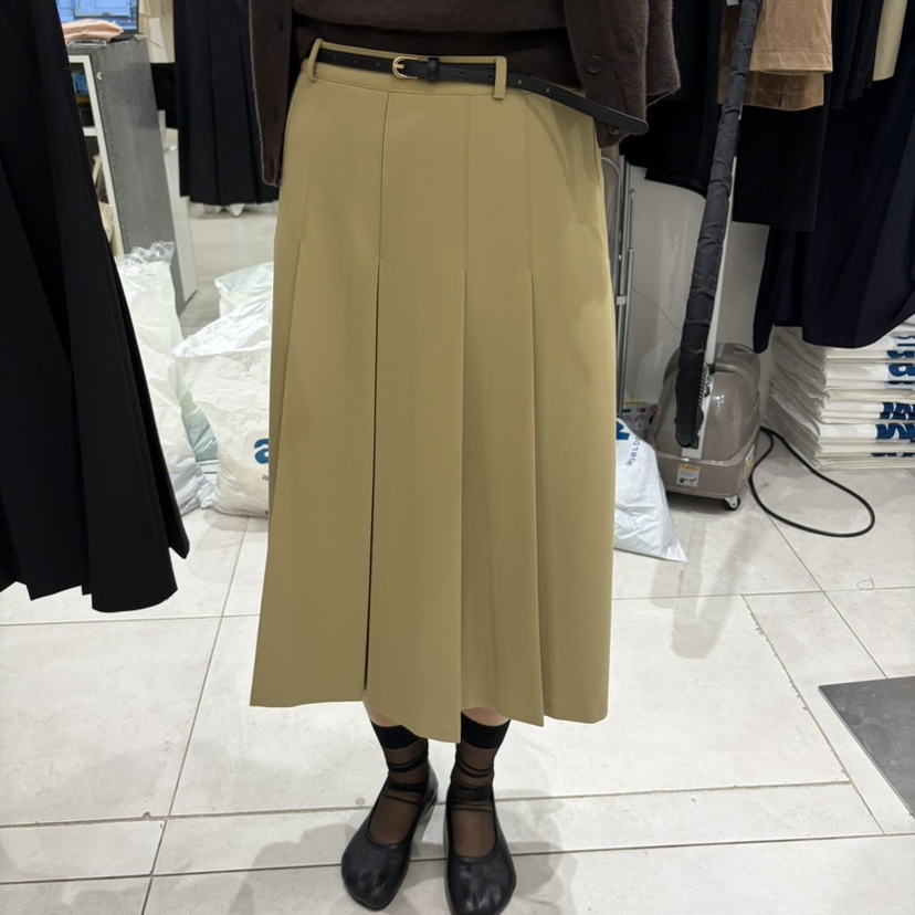 WOOD SAGE東大門代購女士新品休閑半身裙中短裙包含腰帶褶皺WOOD SAGE半身裙/中短裙
