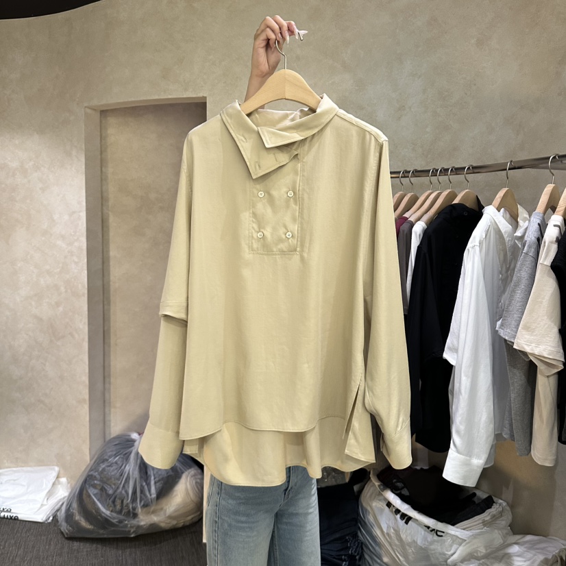 VINTAGE VIBE韓國代購女裝新款人氣26春夏襯衫蕾絲衫雙層VINTAGE VIBE襯衫/蕾絲衫圖色2