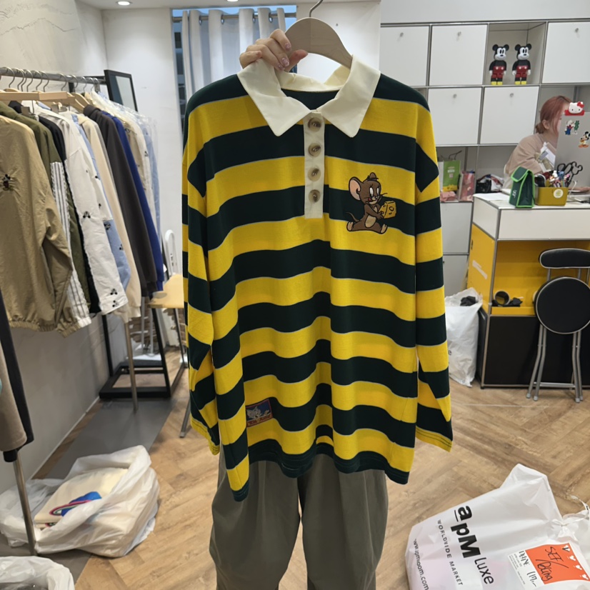 DE LINE韓國代購女裝新品人氣時尚職業推薦26春夏長袖T恤DE LINE長袖T恤圖色2