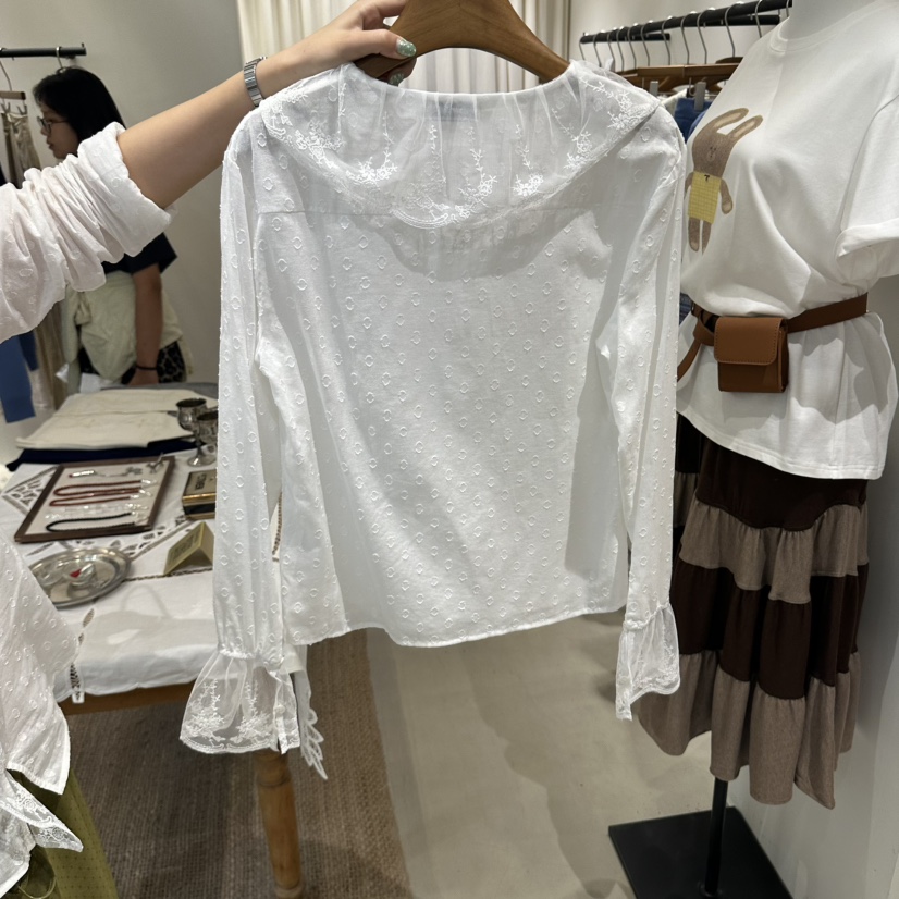 SIERRA韓國代購女士新品職業熱賣真品休閑26春夏襯衫蕾絲衫SIERRA襯衫/蕾絲衫