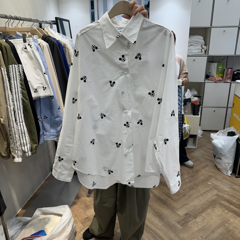DE LINE韓國直郵女士新款熱賣人氣休閑時尚職業襯衫蕾絲衫DE LINE襯衫/蕾絲衫圖色2