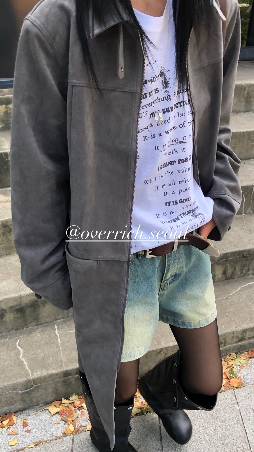 OVER RICH韓國代購女士新品推薦熱賣真品26春夏中長款大衣OVER RICH中長款大衣