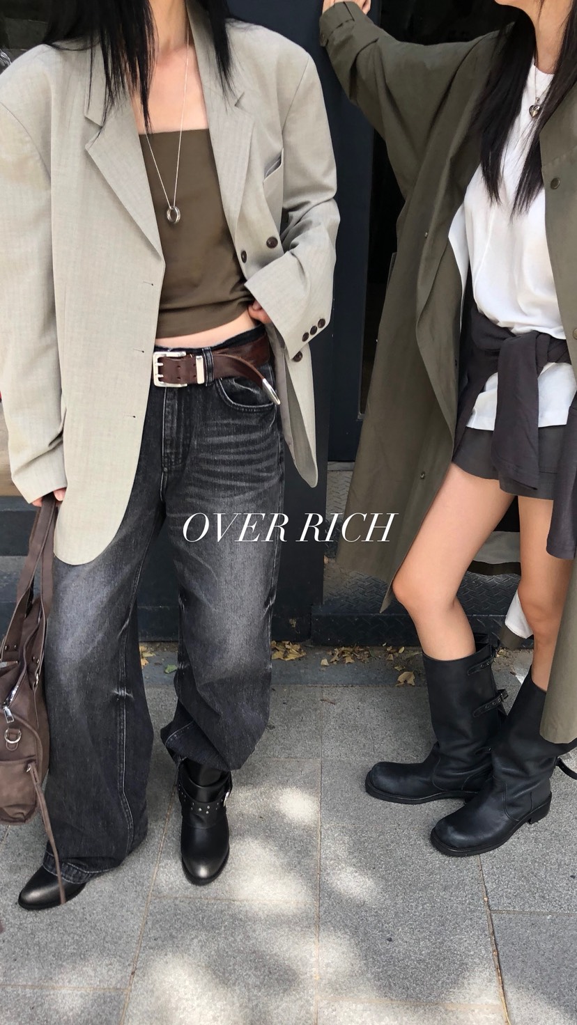 OVER RICH韓國代購女士新品人氣推薦時尚26春夏休閑夾克OVER RICH夾克