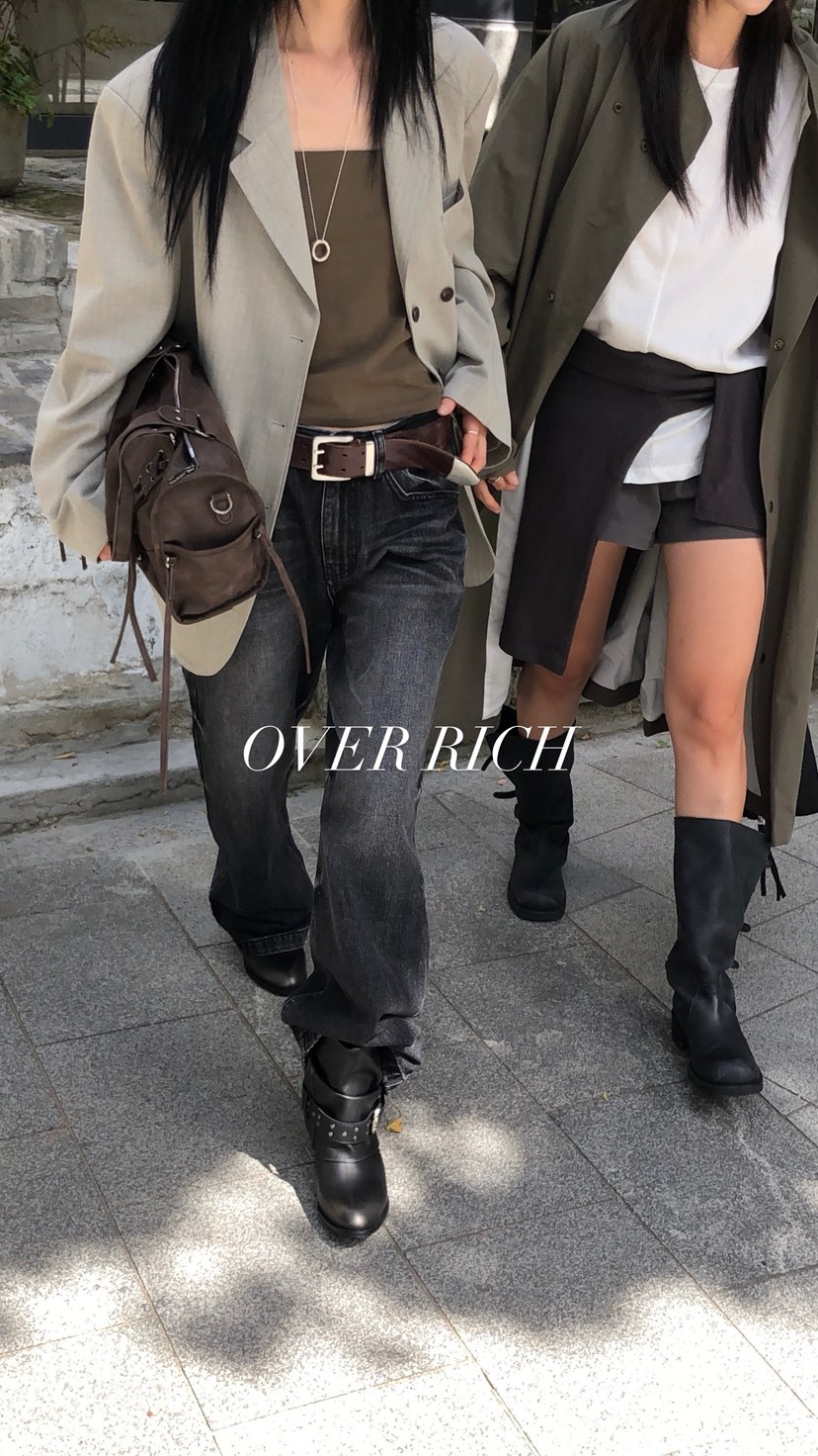 OVER RICH韓國代購女士新品人氣推薦時尚26春夏休閑夾克OVER RICH夾克