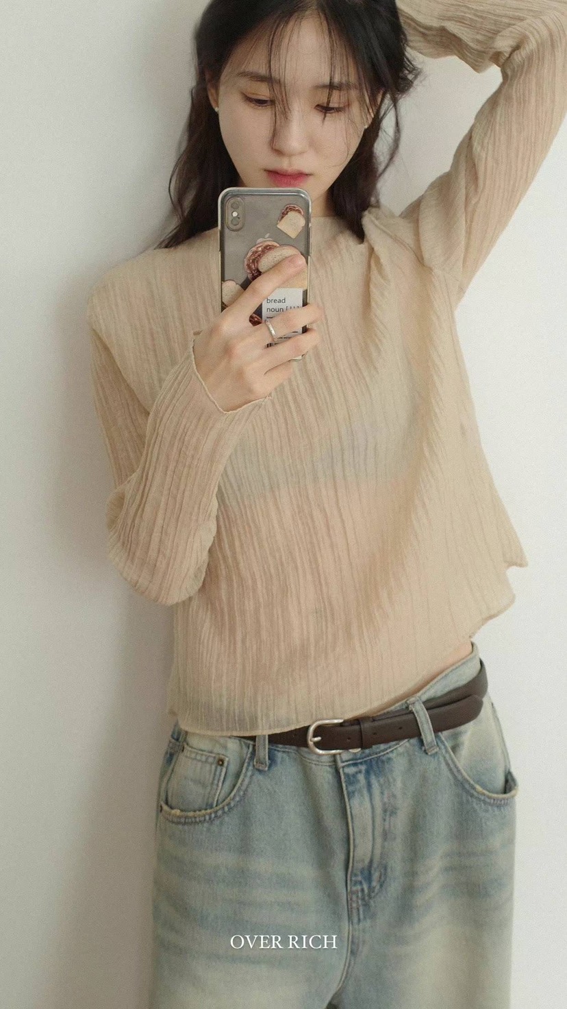 OVER RICH東大門代購女裝新款26春夏推薦人氣襯衫蕾絲衫OVER RICH襯衫/蕾絲衫