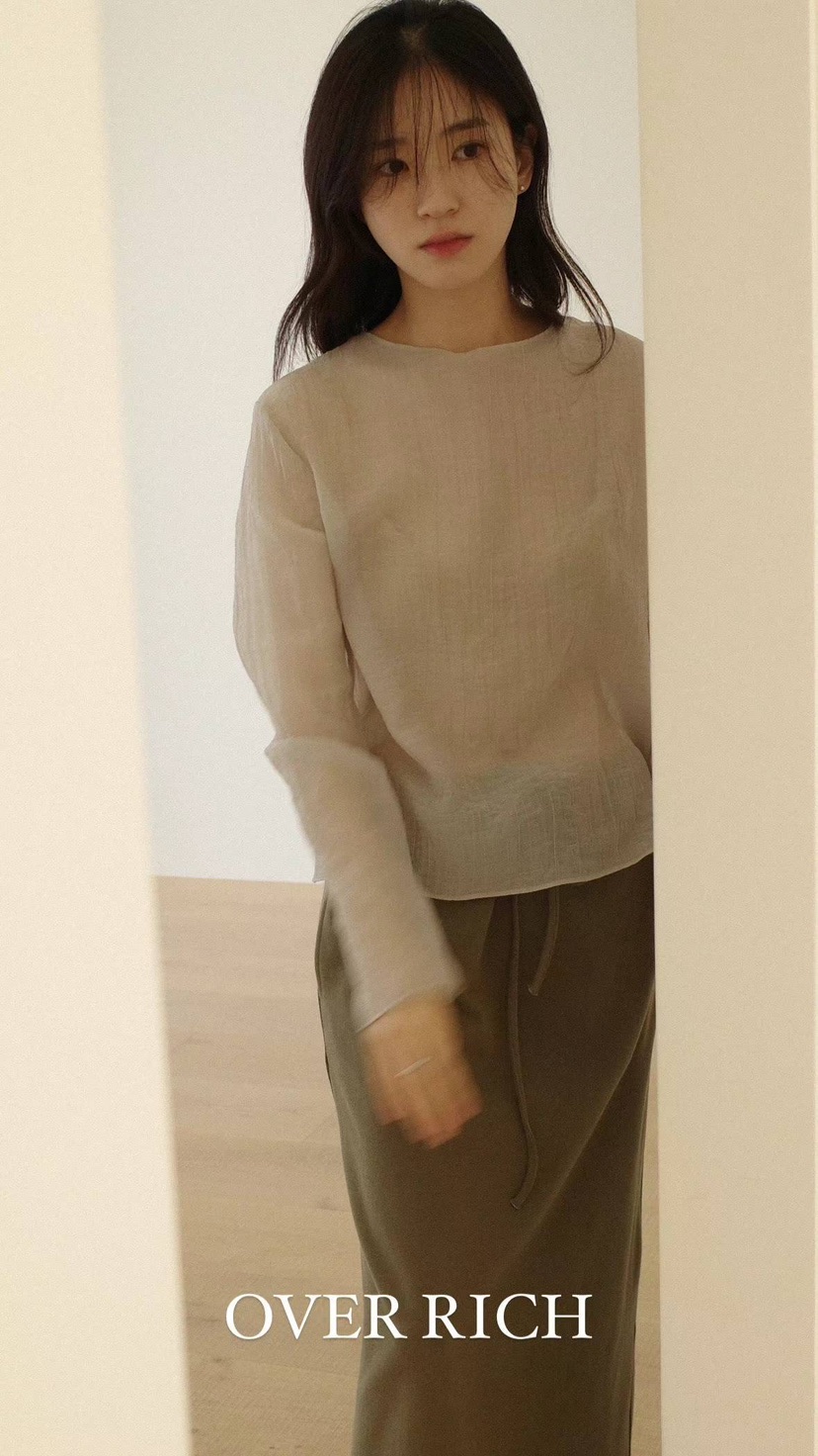 OVER RICH東大門代購女裝新款26春夏推薦人氣襯衫蕾絲衫OVER RICH襯衫/蕾絲衫
