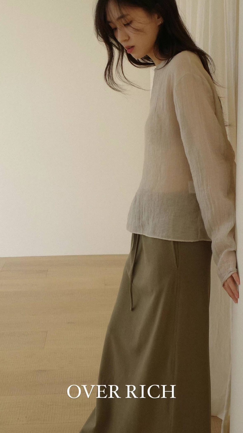 OVER RICH東大門代購女裝新款26春夏推薦人氣襯衫蕾絲衫OVER RICH襯衫/蕾絲衫