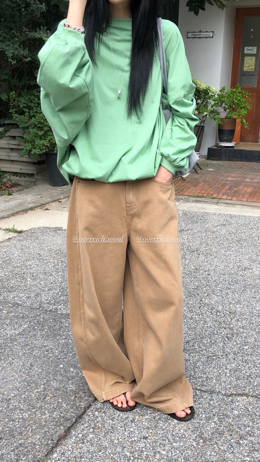 OVER RICH韓國直郵女士新品人氣時尚推薦26春夏熱賣牛仔褲OVER RICH牛仔褲