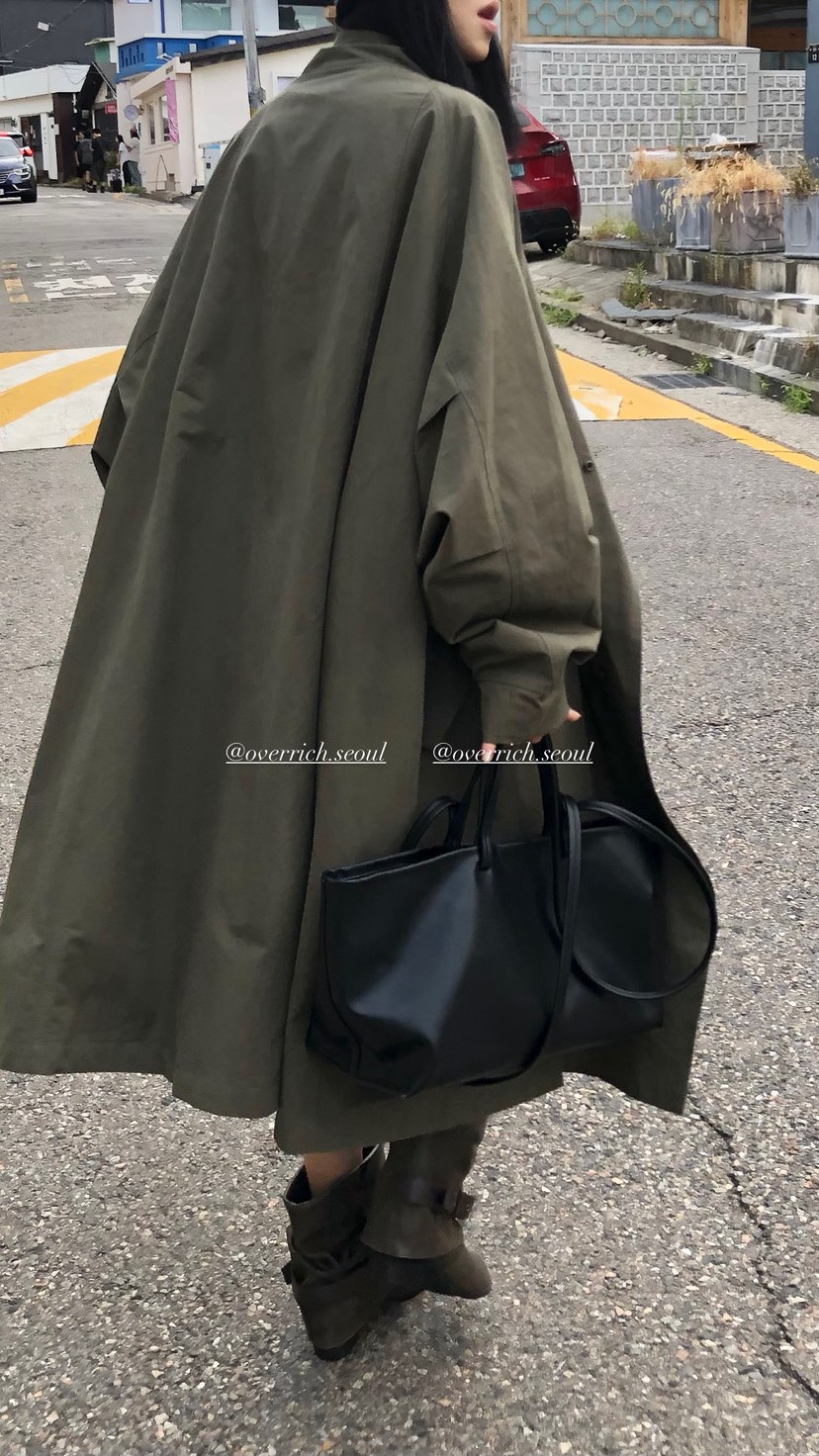 OVER RICH東大門代購女士新款推薦人氣真品熱賣長款風衣OVER RICH長款風衣