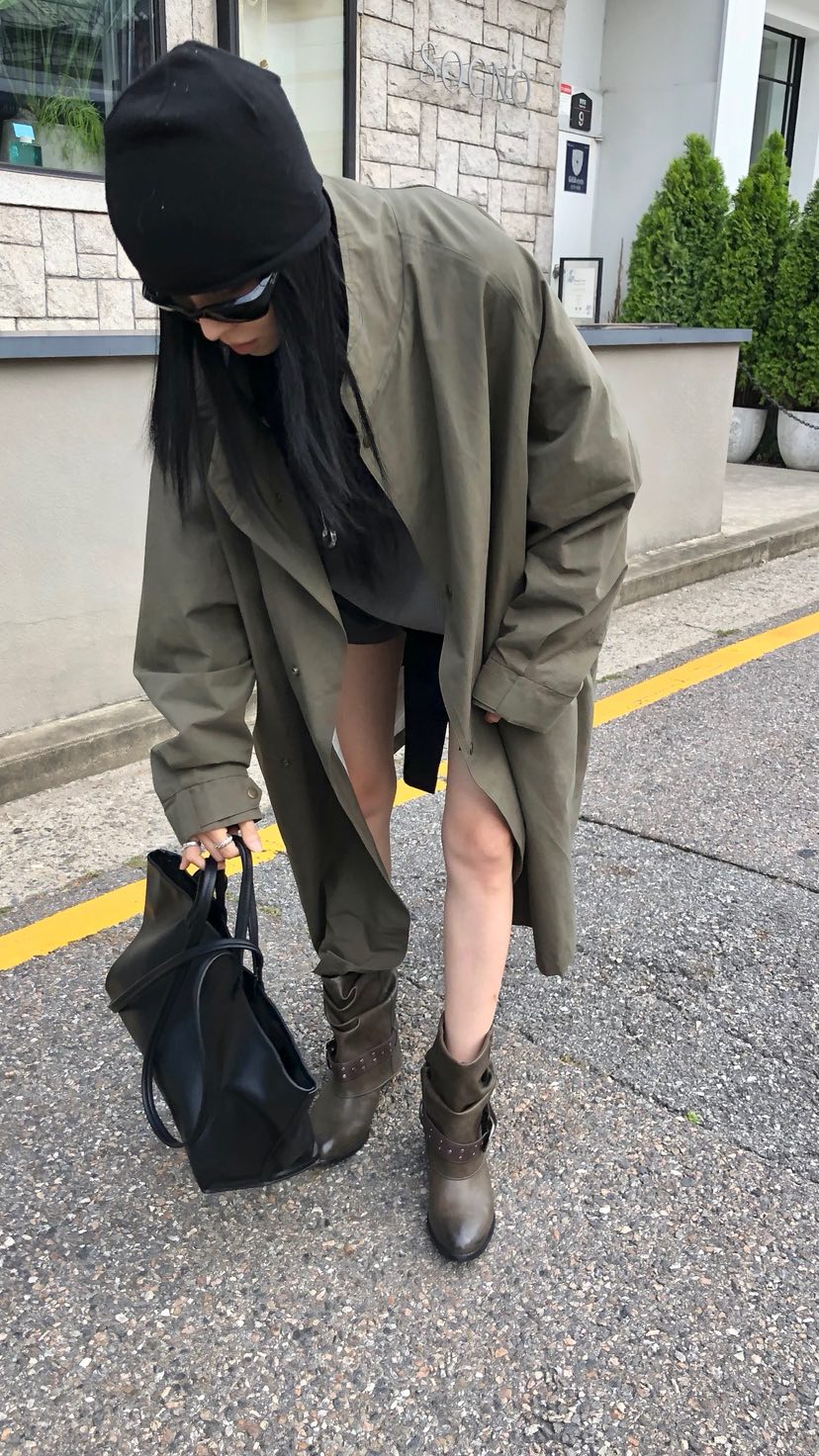 OVER RICH東大門代購女士新款推薦人氣真品熱賣長款風衣OVER RICH長款風衣