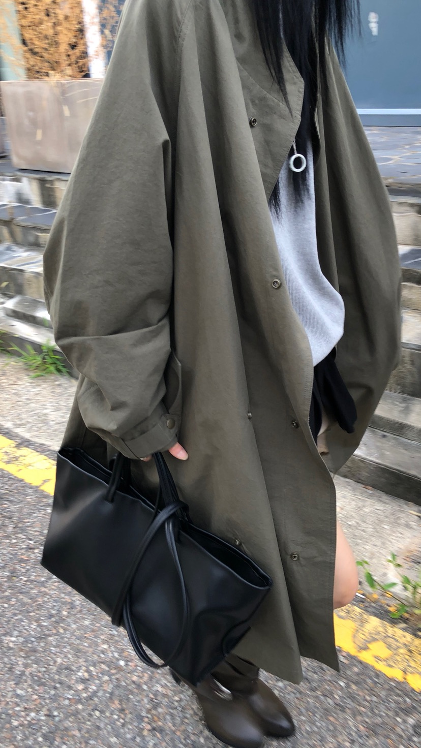 OVER RICH東大門代購女士新款推薦人氣真品熱賣長款風衣OVER RICH長款風衣