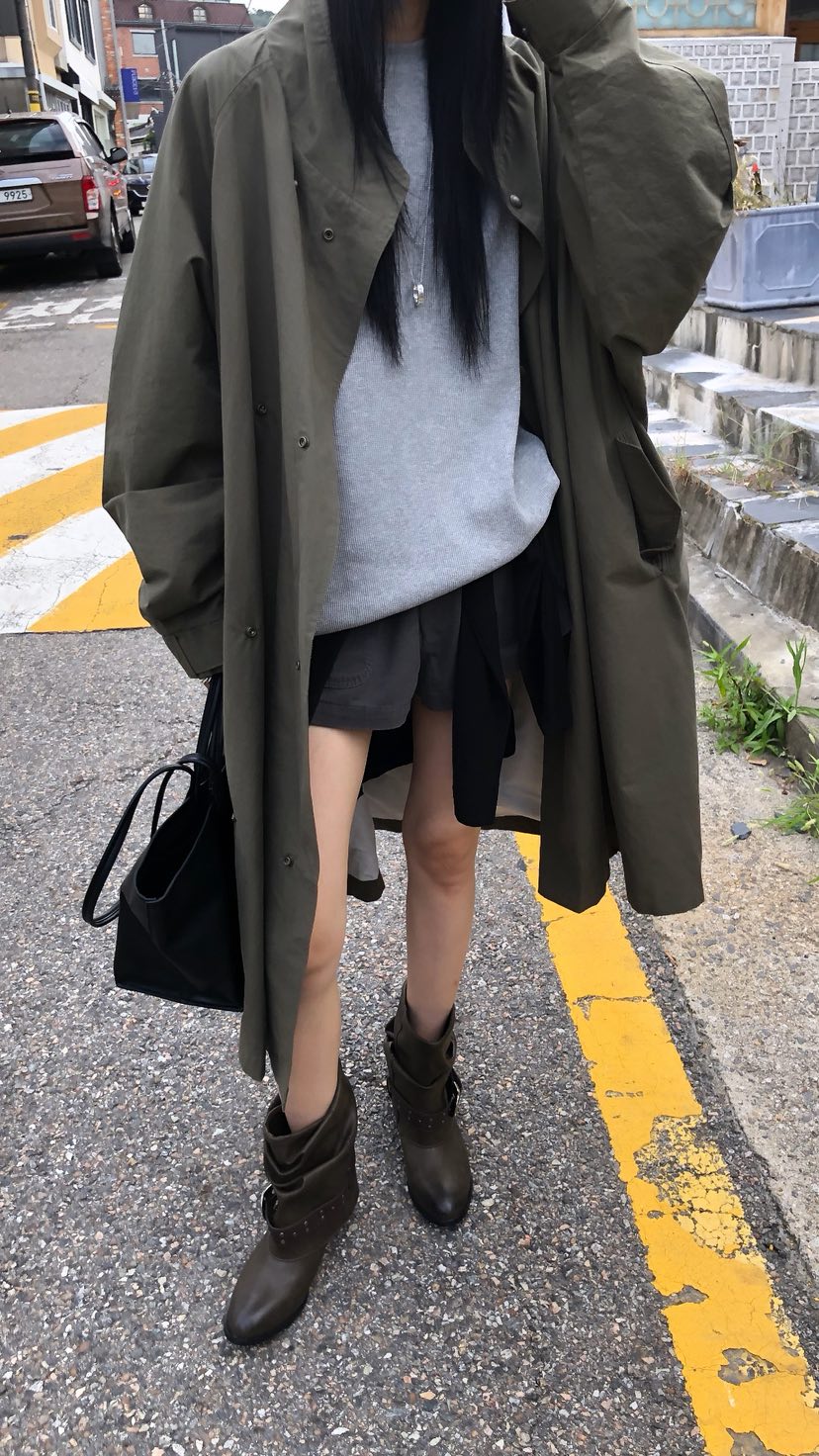 OVER RICH東大門代購女士新款推薦人氣真品熱賣長款風衣OVER RICH長款風衣