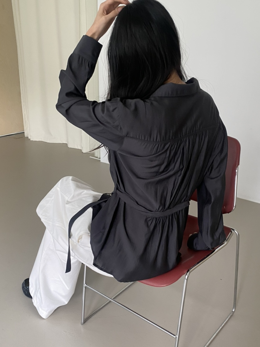 KARE/WEREPIECE韓國代購女裝新品真品襯衫蕾絲衫含腰帶高領KARE/WEREPIECE襯衫/蕾絲衫