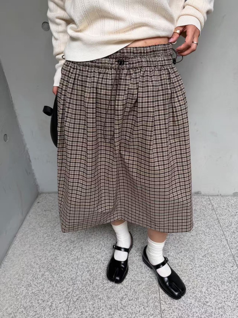 OLI SEOUL東大門直郵女裝新款熱賣26春夏半身裙中短裙格子OLI SEOUL半身裙/中短裙
