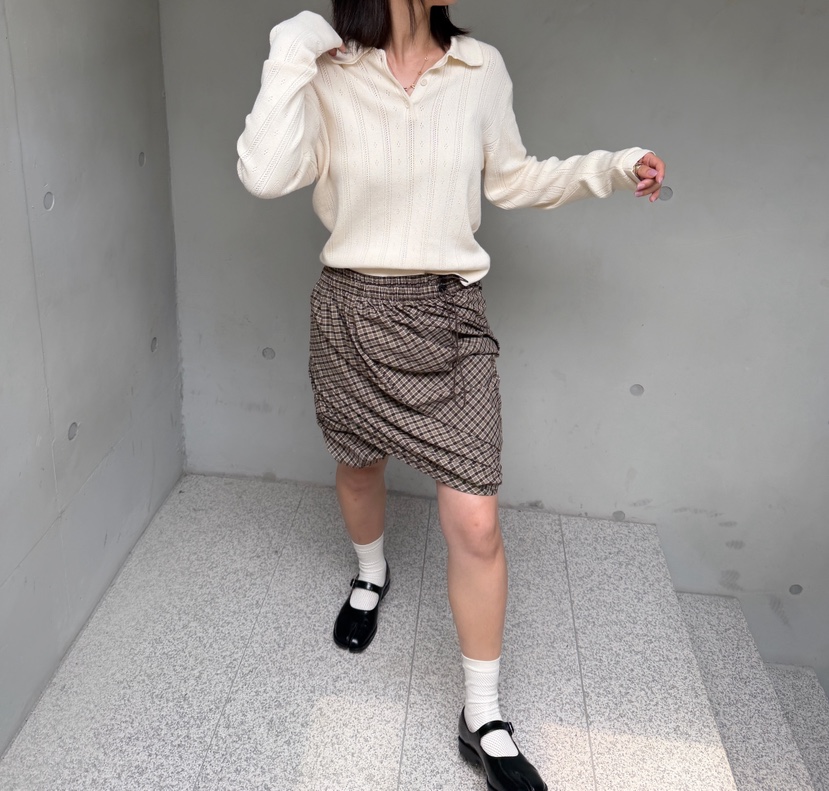 OLI SEOUL東大門直郵女裝新款熱賣26春夏半身裙中短裙格子OLI SEOUL半身裙/中短裙