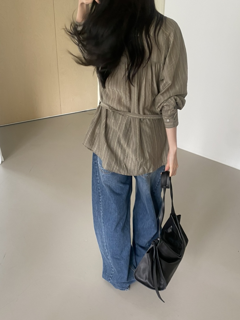 KARE/WEREPIECE東大門直郵女裝新款熱賣襯衫蕾絲衫含腰帶KARE/WEREPIECE襯衫/蕾絲衫