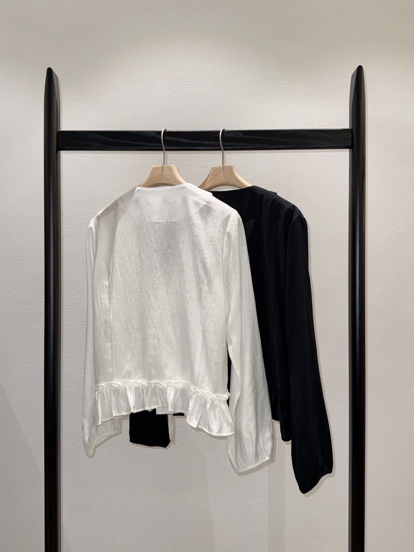 NDE東大門代購女士新品熱賣休閑職業真品襯衫蕾絲衫褶邊經典BOHEME_NDE襯衫/蕾絲衫