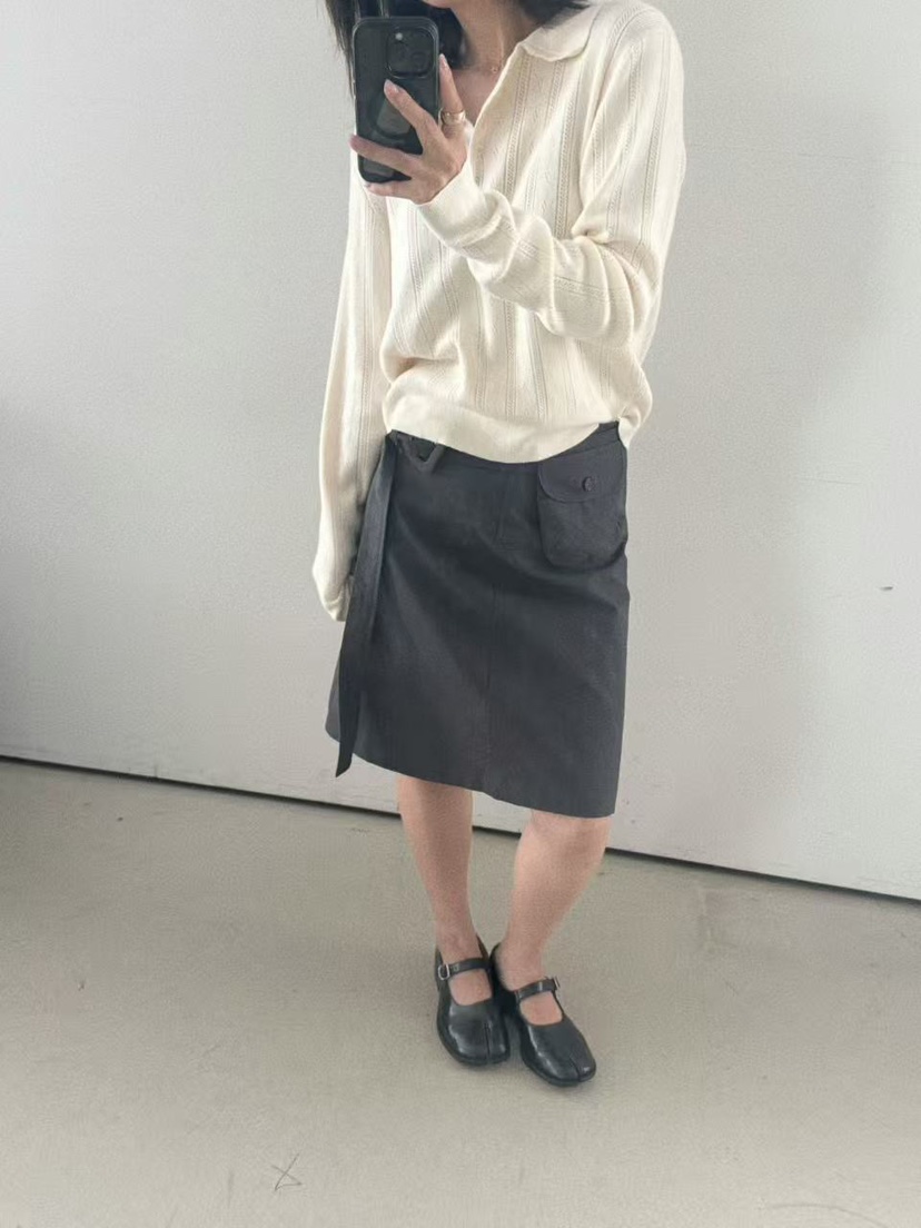 OLI SEOUL韓國直郵女士新品人氣真品半身裙中短裙含腰帶OLI SEOUL半身裙/中短裙