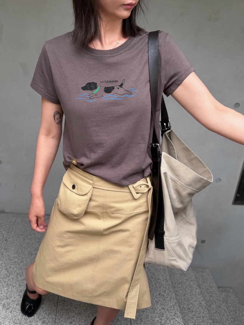 OLI SEOUL韓國直郵女士新品人氣真品半身裙中短裙含腰帶OLI SEOUL半身裙/中短裙