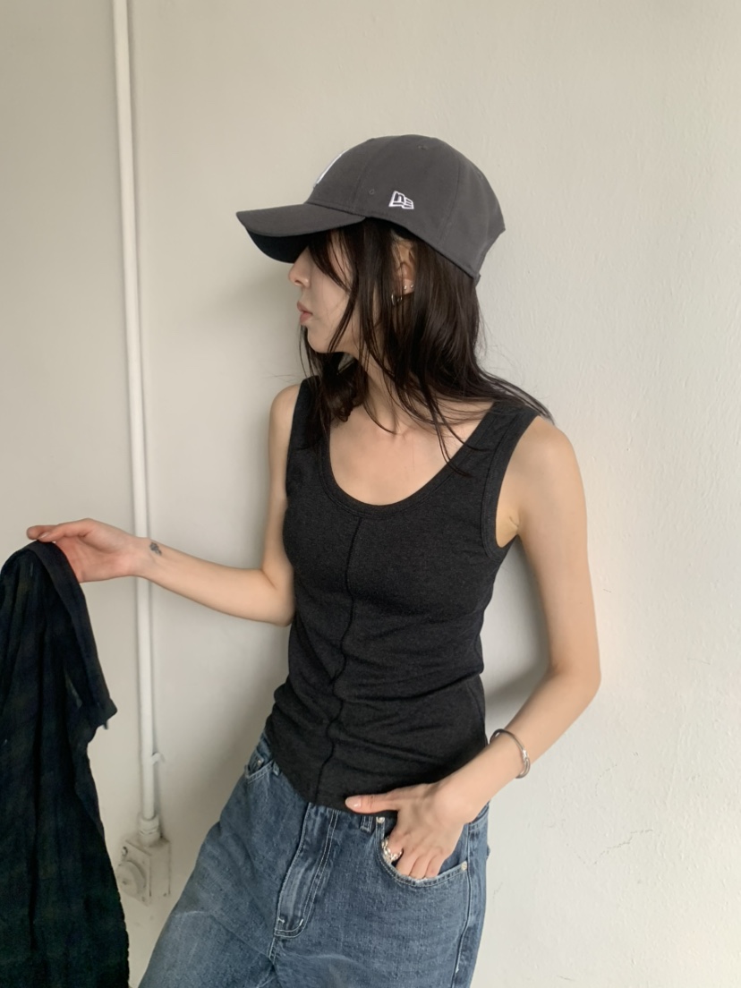 LE AVE東大門實拍女士新款時尚熱賣真品休閑吊帶背心無袖LE AVE吊帶/背心