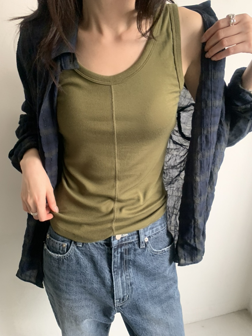 LE AVE東大門實拍女士新款時尚熱賣真品休閑吊帶背心無袖LE AVE吊帶/背心