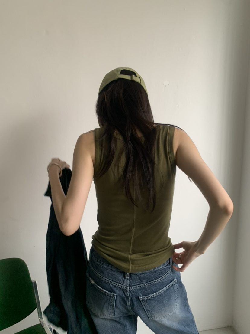 LE AVE東大門實拍女士新款時尚熱賣真品休閑吊帶背心無袖LE AVE吊帶/背心