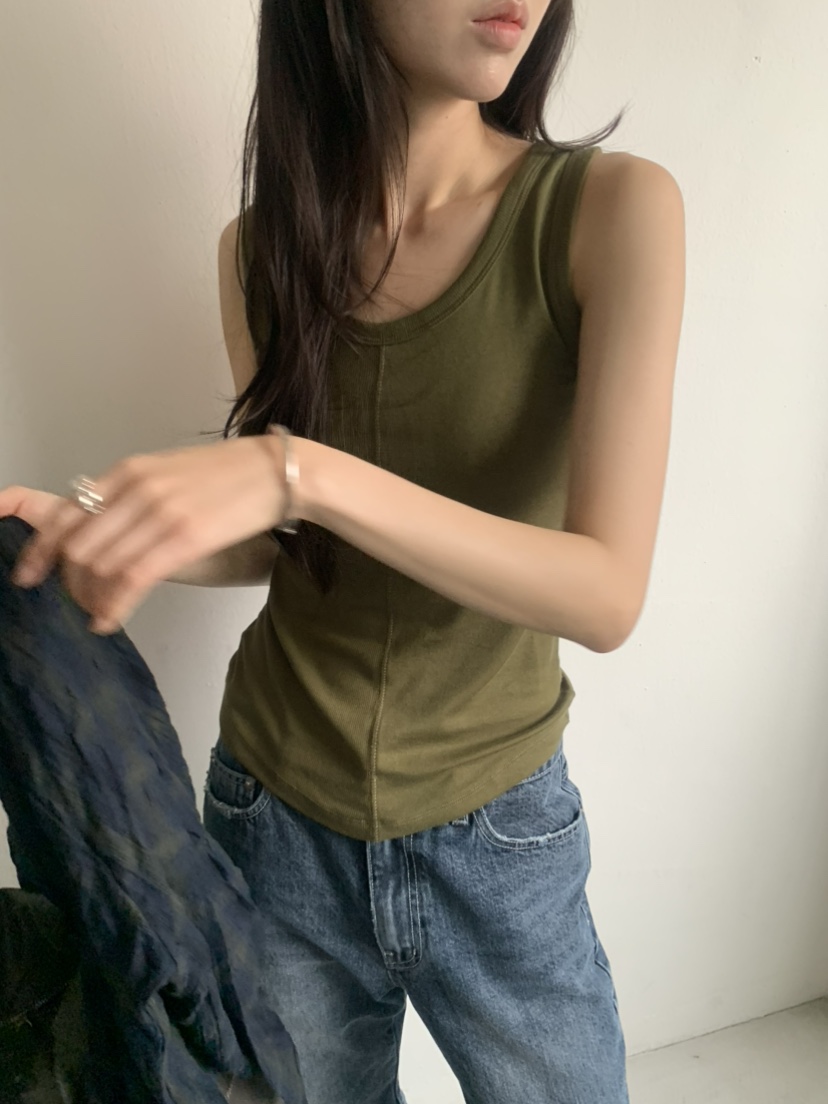 LE AVE東大門實拍女士新款時尚熱賣真品休閑吊帶背心無袖LE AVE吊帶/背心
