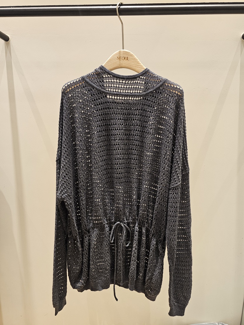 NEOUL東大門實拍女士新品熱賣時尚26春夏針織衫連帽針織衫NEOUL/ahin雙領標簽針織衫圖色2