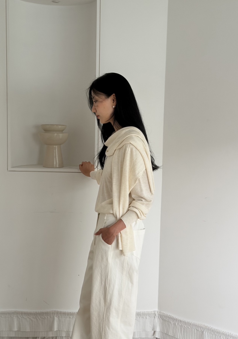 AMY GRACE-A韓國代購女裝新品人氣26春夏針織衫不含圍巾AMY GRACE針織衫