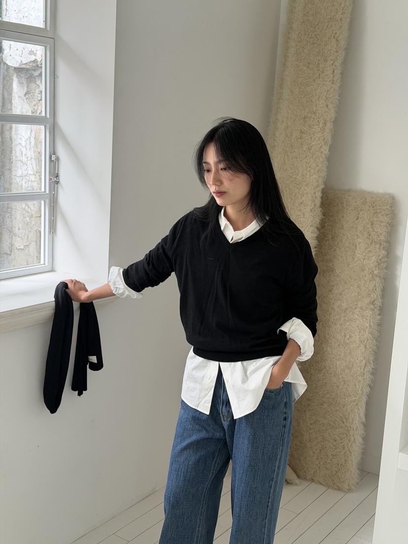 AMY GRACE-A韓國代購女裝新品人氣26春夏針織衫不含圍巾AMY GRACE針織衫