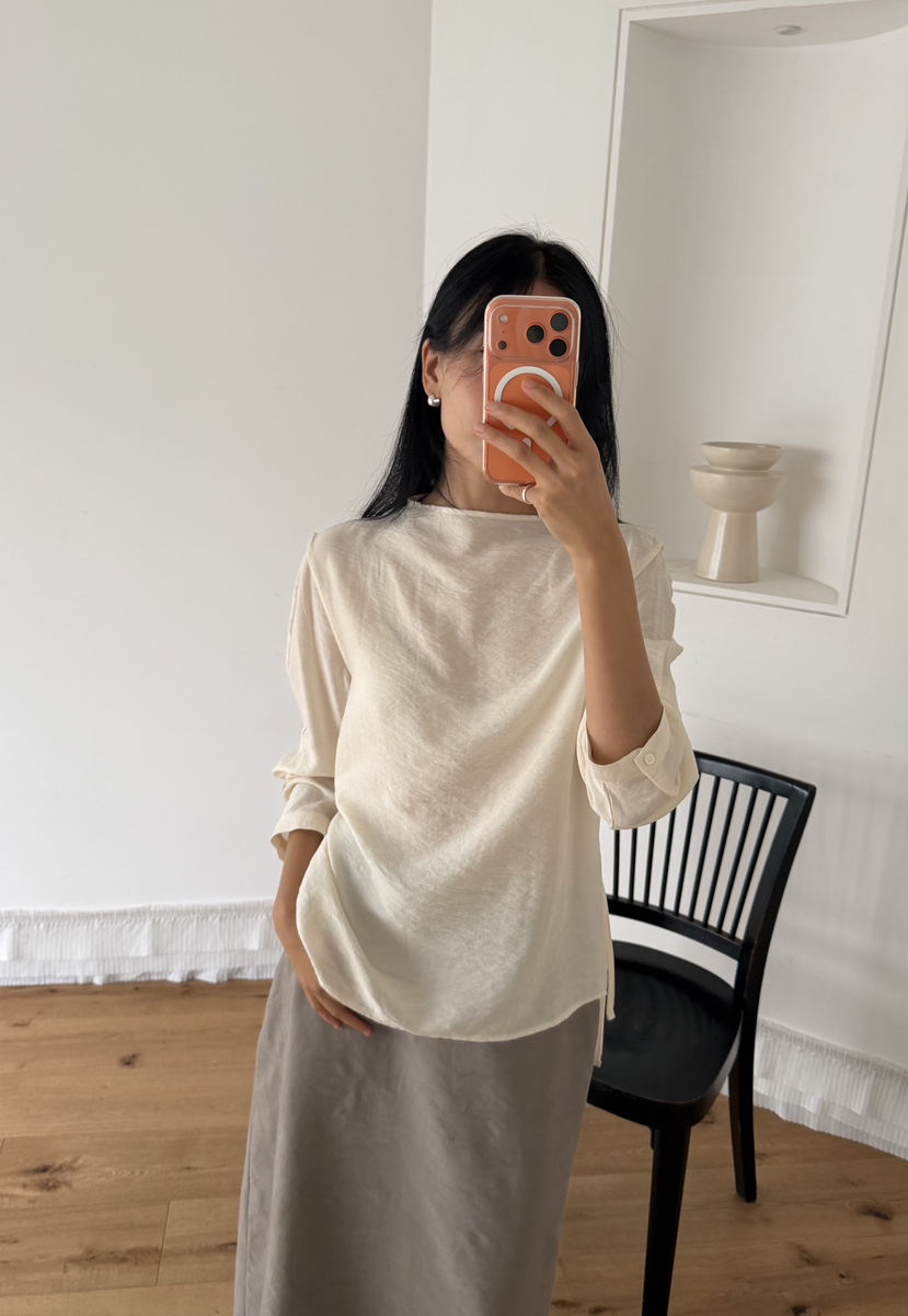 AMY GRACE-A韓國代購女士新品職業時尚人氣襯衫蕾絲衫高領AMY GRACE襯衫/蕾絲衫