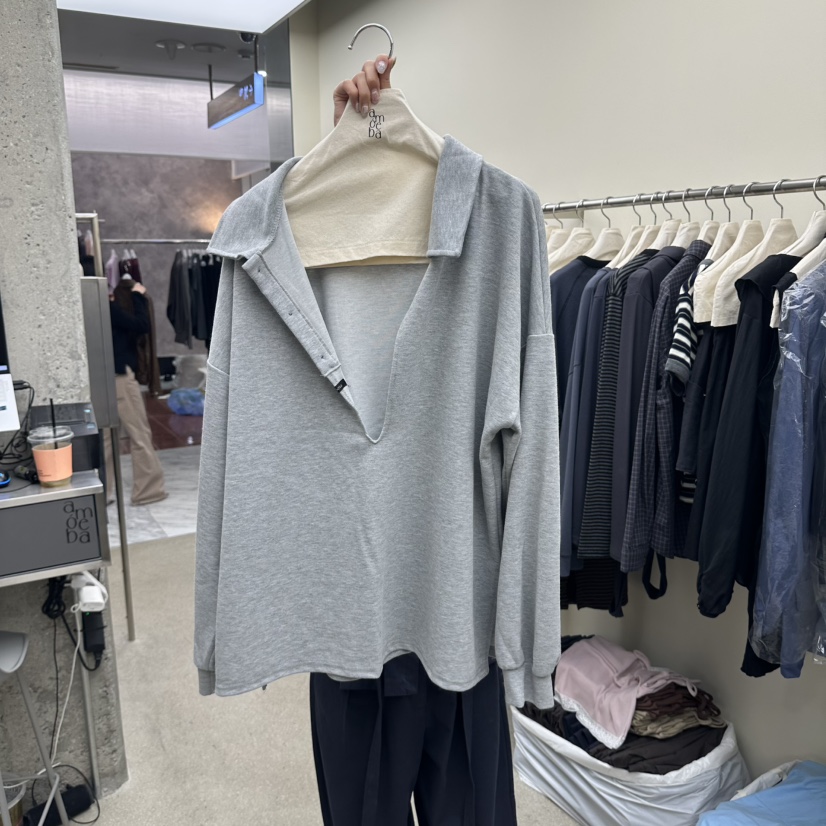 AMOEBA東大門直郵女裝新品熱賣時尚衛衣不含腰帶不含內搭AMOEBA衛衣圖色2