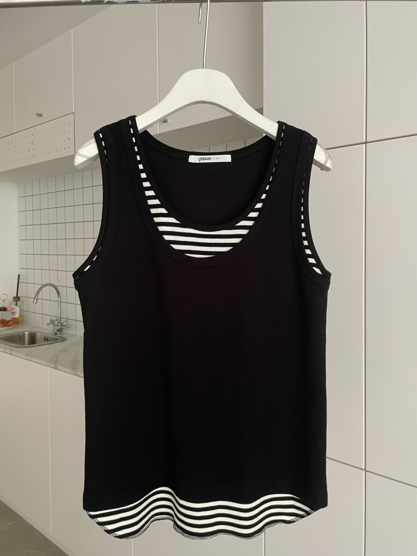 URBANE cloth韓國直郵女裝新品時尚人氣職業26春夏吊帶背心URBANE cloth吊帶/背心圖色3黑色