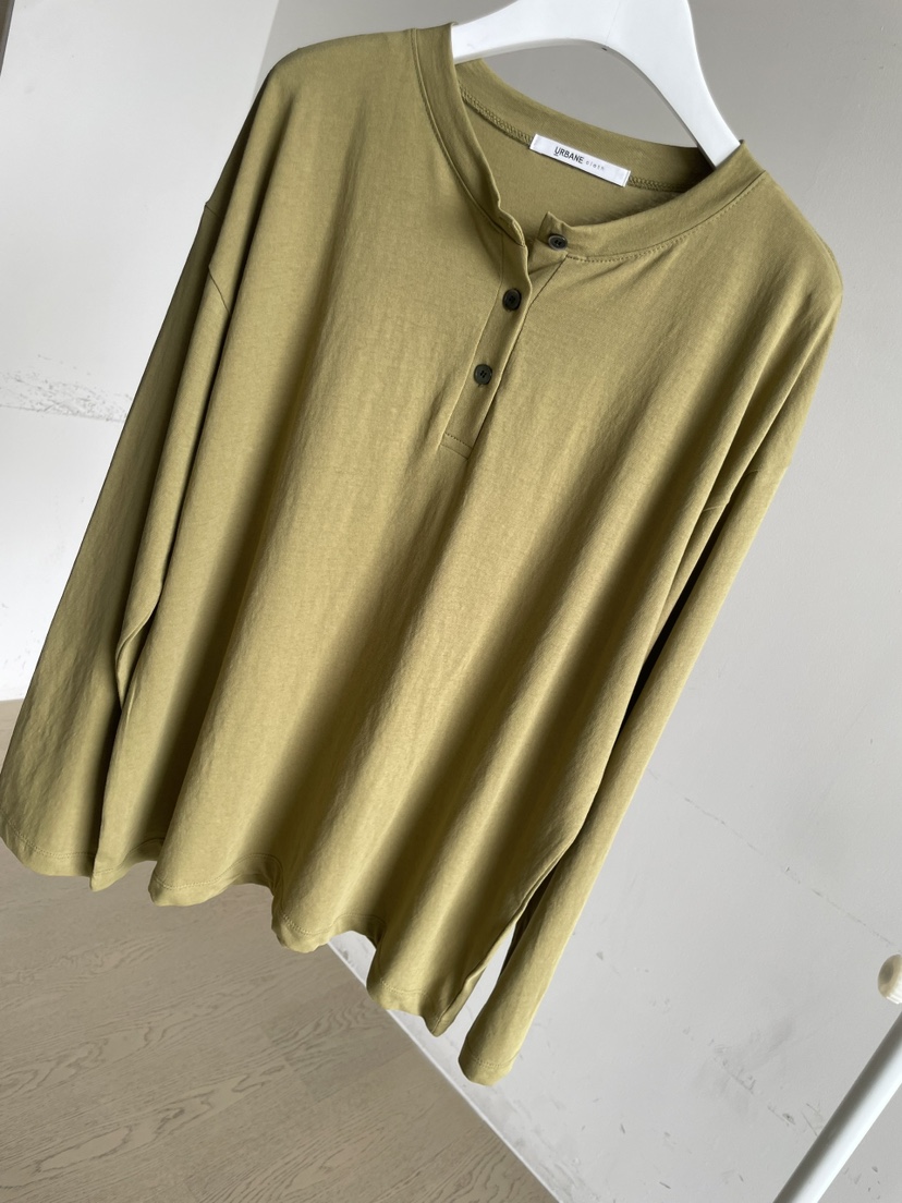 URBANE cloth東大門直郵女士新品職業時尚休閑長袖T恤紐扣URBANE cloth長袖T恤