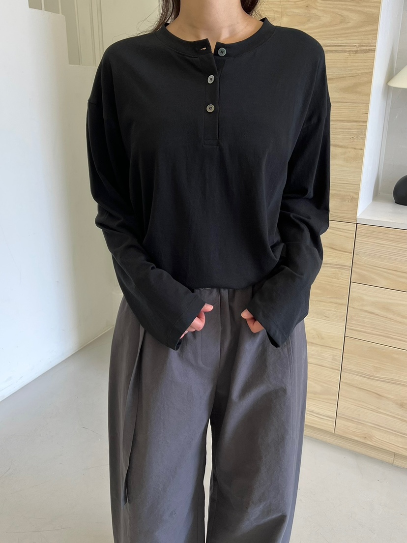 URBANE cloth東大門直郵女士新品職業時尚休閑長袖T恤紐扣URBANE cloth長袖T恤