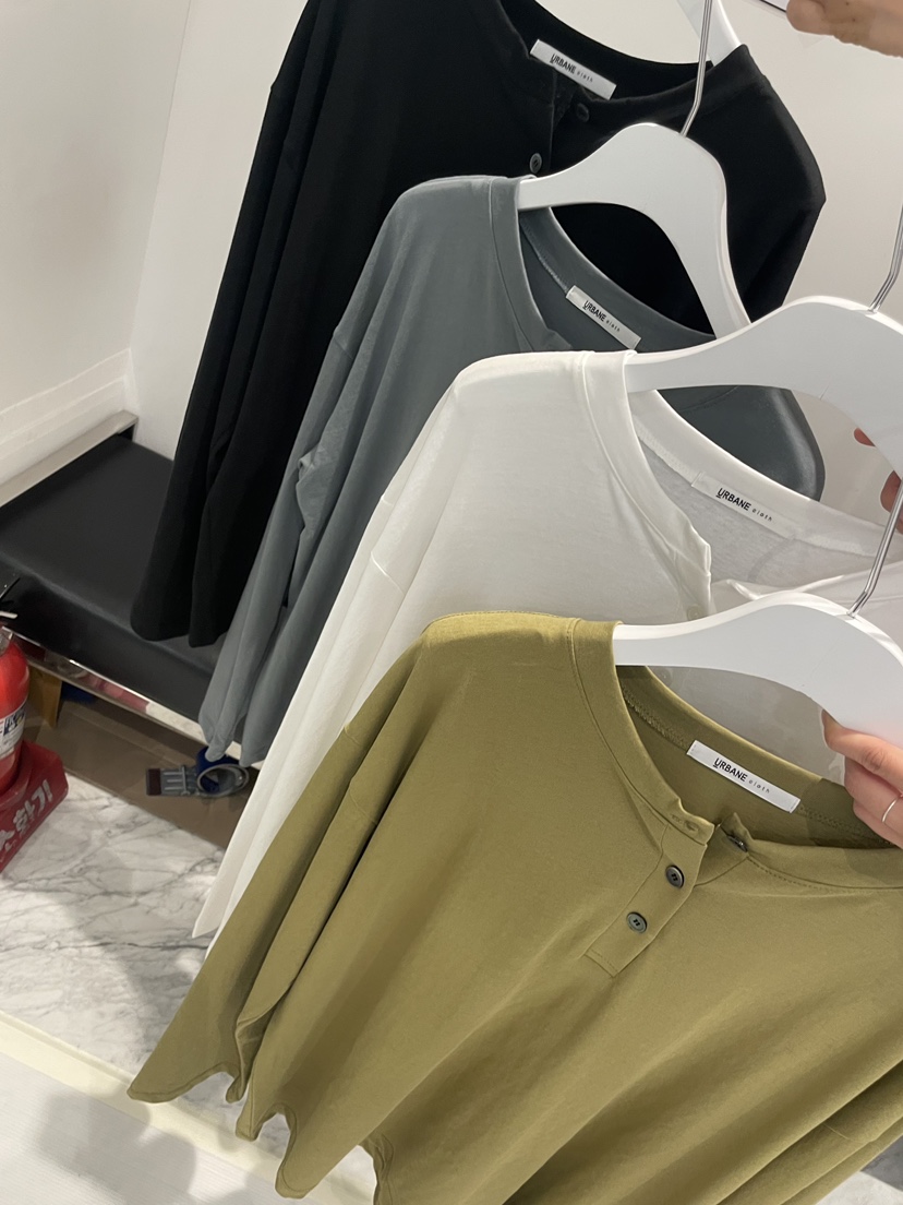 URBANE cloth東大門直郵女士新品職業時尚休閑長袖T恤紐扣URBANE cloth長袖T恤