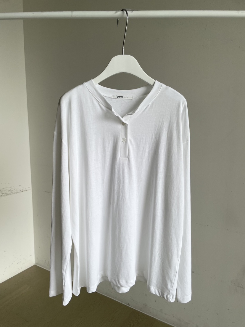 URBANE cloth東大門直郵女士新品職業時尚休閑長袖T恤紐扣URBANE cloth長袖T恤