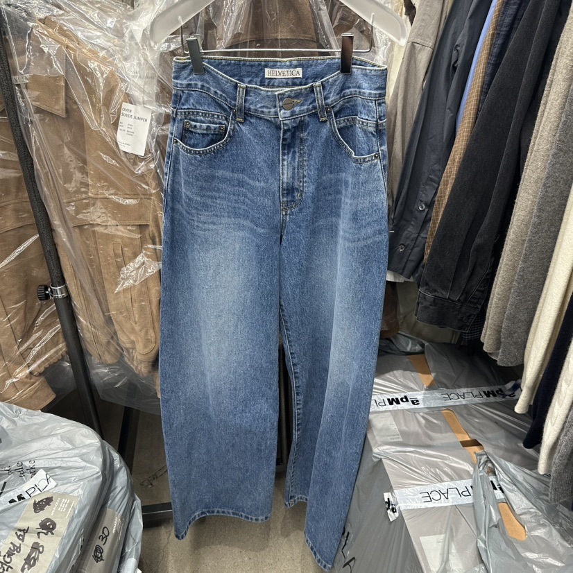HELVETICA韓國直郵女士新品人氣推薦休閑熱賣時尚牛仔褲水洗HELVETICA牛仔褲圖色1