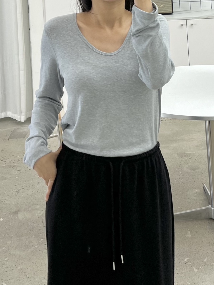 URBANE cloth東大門代購女士新品熱賣時尚推薦長袖T恤U領URBANE cloth長袖T恤