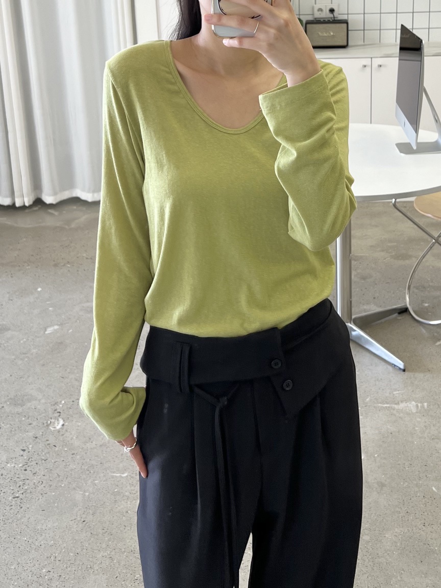 URBANE cloth東大門代購女士新品熱賣時尚推薦長袖T恤U領URBANE cloth長袖T恤