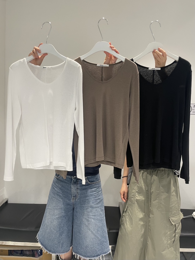 URBANE cloth東大門代購女士新品熱賣時尚推薦長袖T恤U領URBANE cloth長袖T恤