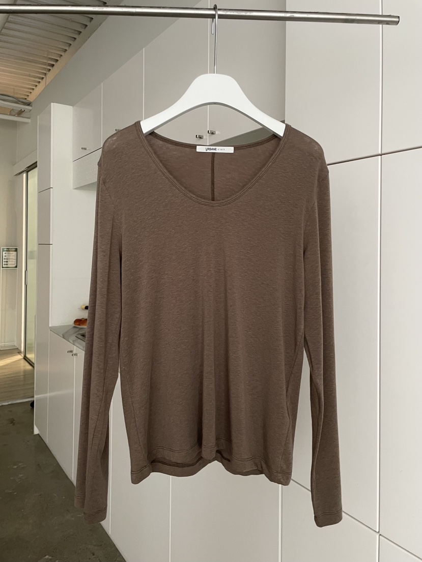 URBANE cloth東大門代購女士新品熱賣時尚推薦長袖T恤U領URBANE cloth長袖T恤圖色3