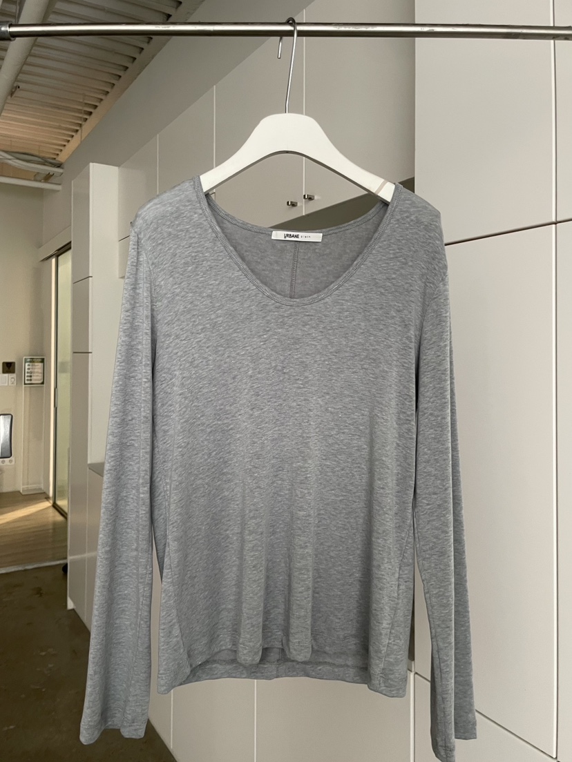 URBANE cloth東大門代購女士新品熱賣時尚推薦長袖T恤U領URBANE cloth長袖T恤圖色4