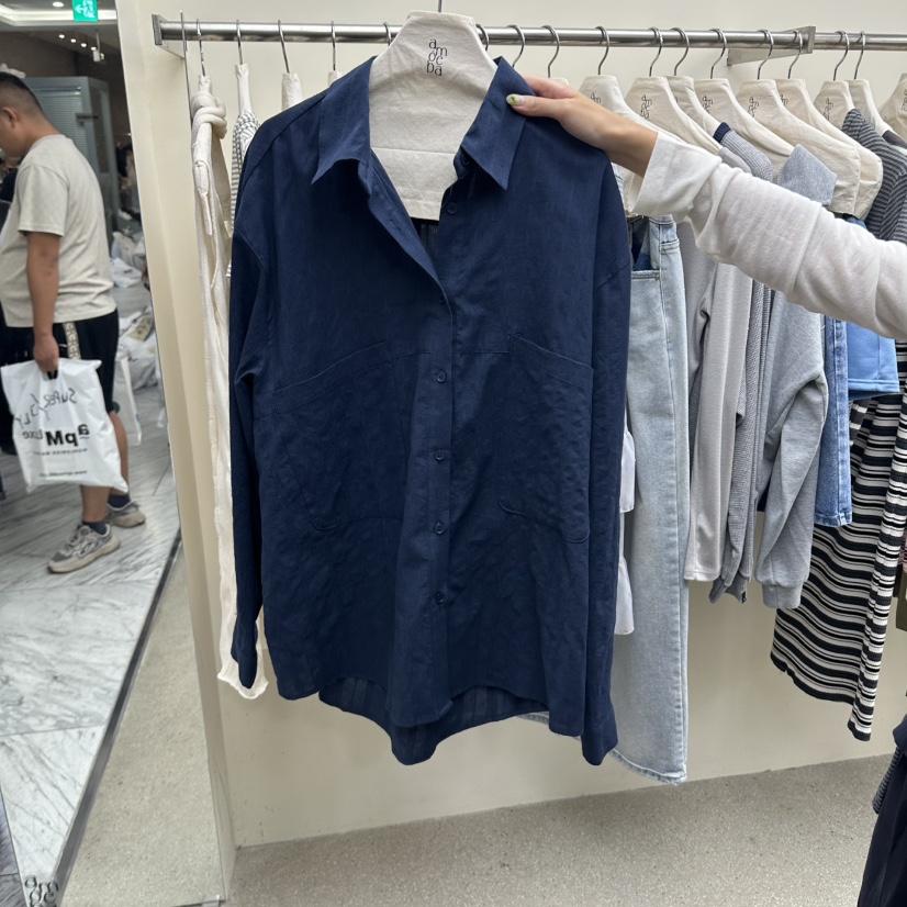 AMOEBA韓國代購女裝新款休閑時尚真品人氣熱賣襯衫蕾絲衫AMOEBA襯衫/蕾絲衫圖色2